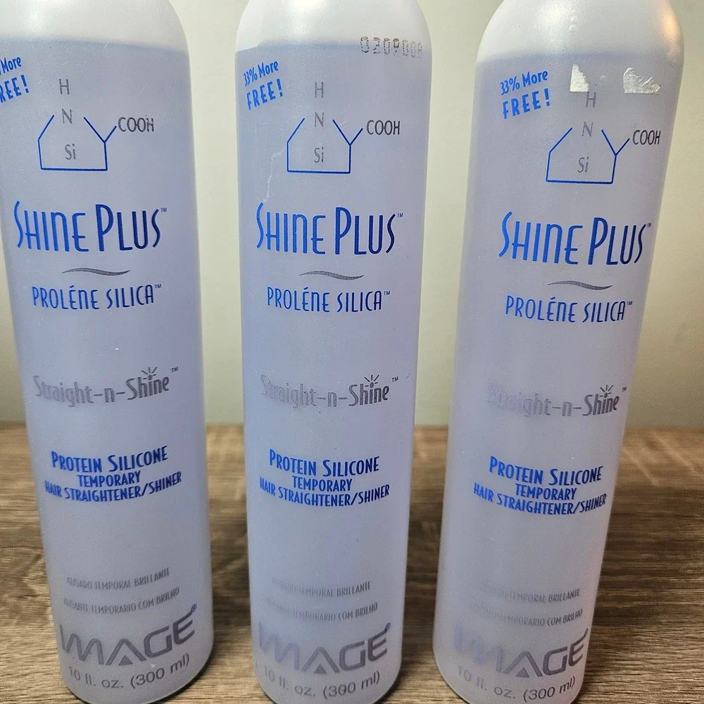 3pk Image Shine Plus Prolene Silica Straight-n-Shine Hair Straightener 10oz